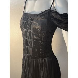 Y2K 90s Eternal Dress Black Small Victorian Whimsigoth Dollcore Lolita Fairy